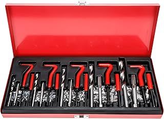 BOOMSTART 131pcs Thread Helicoil Repair Kit HSS Drill Thread Insert Repair Tool Sleeves Metric M5 M6 M8 M10 M12