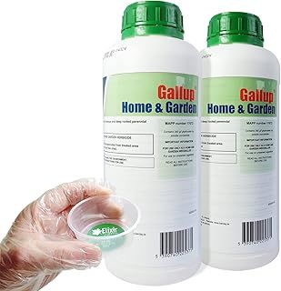 Elixir Gardens Gallup 2 Litres Glyphosate Root-Killing Weed Killer | Treats 3332 sq. meters | 360 g/l Super Strength Concentrated Industrial/Commercial Herbicide & Weedkiller