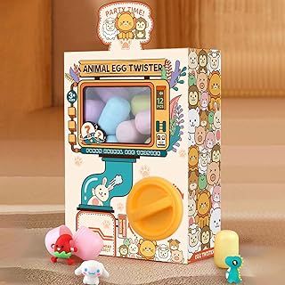 Mini Vending Machine Kids Toys Claw Machine Dragon Egg Twist Toy,Interactive Creative Surprise Eggs with Toys Inside,Perfect for Birthdays, Halloween Christmas easter egg hunt gift (yellow)