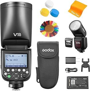 Godox V1Pro-C V1 Pro C TTL Camera Flash for Canon, Godox V1-C Upgraded, 2.4G HSS 1/8000s Li-Ion 76Ws Round Head Flash, Innovative External Flash SU-1, Godox V1Pro for Canon Cameras