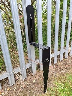 The Metal Hut Fence Post Repair Spikes 4" – Fence Post Spikes for Wooden Fence Panels Repair and Support – Powder Coated Steel Fence Post Repair Stakes – Easy and Fast Repair