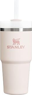 STANLEY Quencher H2.0 FlowState Stainless Steel Vacuum Insulated Tumbler with Lid and Straw for Water, Iced Tea or Coffee, Smoothie and More, Rose Quartz 2.0, 14oz