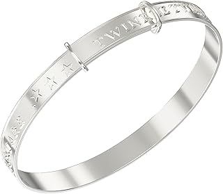 Jewellery Expanding Baby Bangle - 925 Sterling Silver | Baby Jewellery for 0-5 Years | Perfect as a Christening Gift for a Boy or Girl | Gift Box & Polishing.