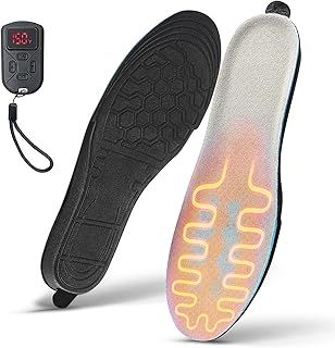 Heated Insoles for Men Women|USB Rechargeable Electric Heated Insoles with Remote Control Adjustable Temperature, Cuttable Washable Heating Insoles