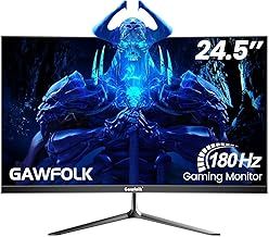 24.5 Inch Gaming Monitor 180Hz with AMD FreeSync, Flicker-Free, HDMI 2.0, DP 1.4, Ultra-Thin Frameless PC Monitor