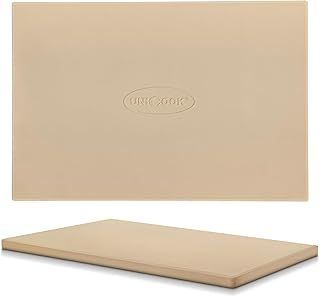 Unicook Large Pizza Stone 50.8 CM, Rectangular Baking Stone 50.8 x 34.3 cm, Heavy Duty Cordierite Bread Slab for Grill, Thermal Shock Resistant, Ideal for Baking Different Sizes Pizzas or Bread