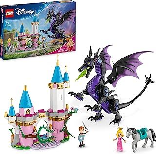 LEGO ǀ Disney Princess Maleficent’s Dragon Form Building Toy Set for Kids and Sleeping Beauty Fans, with 2 Mini-Doll Figures, Fun Gift Idea for 7 Plus Year Old Girls and Boys Who Love Aurora 43240