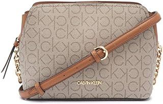Calvin Klein Women's Hailey Signature Triple Compartment Chain Crossbody, One Size