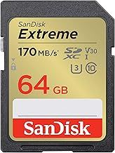 SanDisk Extreme SDXC card SD Card 64GB + RescuePro Deluxe V30 up to 170 MB/s, UHS-I, Class 10, U3,