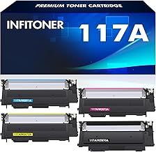 4-Pack Compatible 117A Toner Cartridge Replacement for HP 117A 117 W2070A W2071A W2072A W2073A Color Laser MFP 179fwg 178nwg 179fnw 178nw 150a 150nw 179 178 150 Ink (Black Cyan Yellow Magenta)