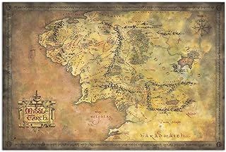 Grupo Erik The Lord of the Rings Map Of Middle Earth Poster - 36 x 24 inches / 91.5 x 61 cm - Shipped Rolled Up - LOTR Poster - Cool Posters - Art Poster - Posters and Prints - Wall Posters