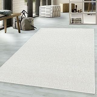 viceroy bedding NIZZA Modern Rugs Living Room Carpet Mat For Bedroom Large Area Rug Hallway Kitchen Extra Large Size Short Pile Flat Weave (80cm x 150cm (2.6ft x 5ft), Cream)