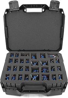 CASEMATIX Miniature Storage Hard Shell Figure Case - Dual Layer Customizable Foam Case for Standard Miniatures, Large Units and Vehicles, Compatible with Warhammer 40k, DND & More!