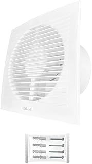 H&C VENT White 6 inch 150mm Extractor Fan With Humidistat sensor and Timer │ Inline Exhaust Duct Fan │ For Kitchen Bathroom Shower Toilet Wall Ceiling Window │ Silent Humidity centrifugal fume fan