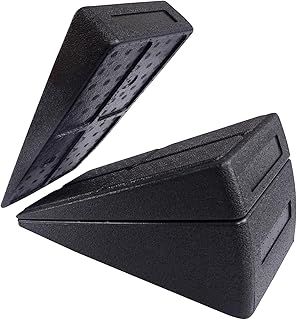 U7259 3-Piece Multi-Angle Foam Fitness Slant Board, Squat Wedge, Squat board, Incline Board, Stretch Wedge, Calf Stretcher - Black