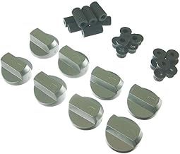 Universal Silver Control Knobs for Ovens, Cookers and Hobs (Pack of 8)