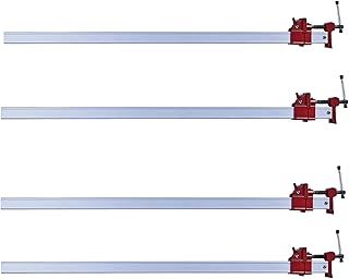 TW Wholesale 48'' Aluminium Quick Release Sash Clamp 48 Inch Lightweight Bar Clamp Heavy Duty 4 Piece Pack Cramp Professional Adjustable Bar Cramps 4pc