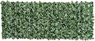 Outsunny 1-Piece Artificial Leaf Hedge Screen Privacy Fence Panel for Garden Outdoor Indoor Decor, Dark Green, 2.4M x 1M