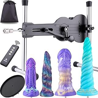 Sinloli Sex Machine Machine Devices, Ukulele Designed Remote Controlled Love Machine Device, Adjustable Angle Automatic Thrusting Dildo Machine, with 4 Fantasy Silicone Dildos Attachments