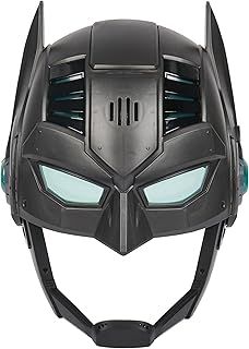 DC Comics, Armor-Up Batman Mask with Visor, 15+ Sounds and Phrases, Lights Up, Batteries Included, Super Hero Costume, Kids Roleplay for Boys and Girls Aged 4+