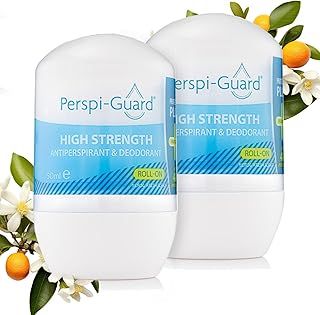 Perspi-Guard Strong Antiperspirant and Roll-On Deodorant with Neroli – 48-Hour Scented Deodorant for Men and Women to Prevent Sweating and Odours w/Aloe Vera and Kojic Acid - Twin Pack