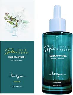 Doctor's Secret Hair Growth Oil with Rosemary, Castor, Lavender, Peppermint, Caffeine, Rosehip and Sweet Almond Oils. 100% Natural Vegan, Doctor Formulated For Thinning Hair (100ml)