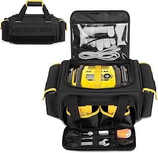 Rexmica Air Compressor Carrying Bag Compatible with DEWALT DCC018N 18 Volt Triple Source Inflator, Portable Tyre Inflator Storage Bag for DEWALT DCC018N Air Compressor, Charger, Batteries