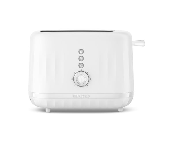 Kenwood Ripple Toaster TCP06.000WH, 2 Slot Toaster with 7 Browning Settings, Reheat, Defrost and Cancel Functions, Pull Crumb Tray, Cord Storage, 850W, Pure White