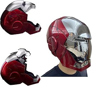 flydragon Cos Play Iron Man Helmet Mk5 1:1 Wearable Marvel Superhero Helmet English Voice Control, Electric Opening and Closing Iron Man Mask with Touch Sensor, Avengers Movie Role-playing Halloween