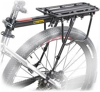 Bike Rack Pannier Rack - Rear Bike Rack Adjustable Bike Pannier Rack, 50 KG Load Bike Rear Rack Cycling Bike Bag Commuter Rack, Aluminum Alloy Bicycle Luggage Carrier Rack with Reflector