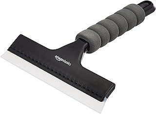 Amazon Basics Window Squeegee with Handle for Glass, Mirrors, Car Windows, Black