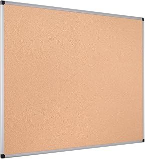 Bi-Office CA051170 Maya Cork Notice Board Aluminium Frame 120x90cm,Light Brown