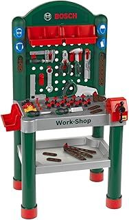 Theo Klein 8320 Bosch Workshop I 79 Parts | Work Surface with Learning Function I Dimensions: 50 cm 37 cm 102 cm I Toy for Children Aged 3 Years and up