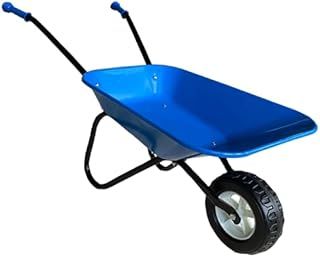 New Child Kids Metal Wheelbarrow - Blue/Black - Toy, Play, Farm, Gardening