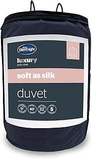 Silentnight Soft As Silk 10.5 Tog King Size Duvet - Luxury All Seasons Summer Winter Duvet Quilt for Luxurious Comfort and Supreme Softness - Hypoallergenic and Machine Washable - King Size