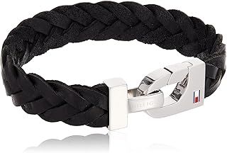 Tommy Hilfiger Jewelry Men's Braided Leather Bracelet Black - 2700872