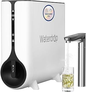 Waterdrop Reverse Osmosis Instant Hot Water RO Filter System, 600 GPD, 2271L, Tankless, 2:1 Pure to Drain, Under Sink, TDS Reduction, Smart LED Faucet, WD-KJ600/WD-K6