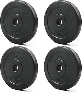 KK Vinyl Weight Plate Set. 1 Inch Vinyl Weight Disc Pair. 2 x 2.5kg, 5kg or 10kg Barbell Weight Plates. Dumbbell Plates for Home or Gym Training or Weightlifting.