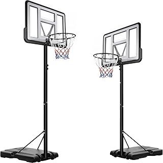 10ft Basketball Hoop and Stand, Portable Basketball Set with 44" Backboard, Height Adjustable 2.3M-3.05M Freestanding Basketball Professional Basketball Hoop System for Children/Adults