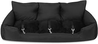 Bunty Bark 'n' Ride - Large Dog Car Seat, Comfortable Dog Sofa Bed Design - Dog Booster Car Seat for Safe Travelling, Washable Car Dog Bed for Relaxation, Puppy Car Seat - Black