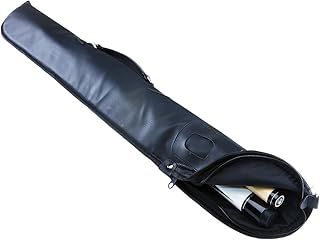 Sinsilvie Pool Cue Bag,1/2 Snooker Cue Case,PU Billiard Cue Cases for 2 Piece Cue,Soft Cue Stick Case 1 Stick 2 Holes.