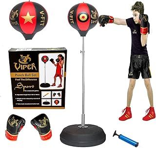 Kids/Junior/Children Free Standing Punch Boxing Bag Set Toy 4FT with Free Gloves Adjustable Height