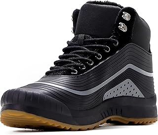 Winter Boots Men Waterproof Fur Lined Snow Boots Non Slip Warm Outdoor Winter Shoes