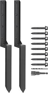 Fence Post Repair Kit, Fence Post Repair Stakes Sturdy Fence Post Spikes for Repairing Garden Fence (2)