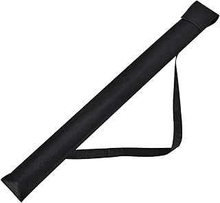 Teekerwang Billiard Pool Cue Stick Carrying Case Bag for 1/2 Billiard Cue Stick, 32 Inches Long Pool Cue Stick Storage Carrying Bag Black (Leather Fabric Available)