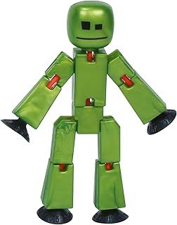 Zing StikBot Single Pack - Includes 1 StikBot - Collectible Action Figures and Accessories, Stop Motion Animation, Ages 4 and Up (Metal Olive)
