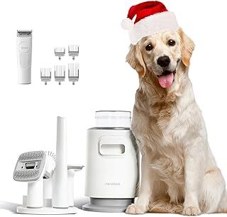 Neakasa P0 Pro Dog Clippers with Vacuum Suction 99% Pet Hair, Dog Grooming Kit Professional, Vacuum Groomer, 5 Proven Tools, Dog Cat Brush for Grooming Deshedding, Dog Remover for Thick Long Hair