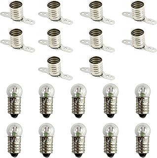 InputMakers - 10x e10 Bulb (3.8V 0.3A) with 10x e10 Bulb Holder. For Electric Circuit Kits for Children, Circuit Kits for Kids, Electric Circuits for Kids, Electric Circuit Kit, Circuits for Kids.