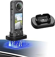 AMAZEAR Magnetic Mount BaseKit for Insta360 X4 Accessories, Strong Magnetic Stand Adapter for Various Magnet Surfaces