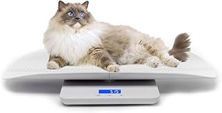 Digital Pet Scale, With 3 Weighing Modes(kg/oz/lb), Max 220 lbs, Capacity with Precision up to 0.02lbs, White, Suitable for Infant,Puppies, Mom,Pregnant Cats and Small Dogs